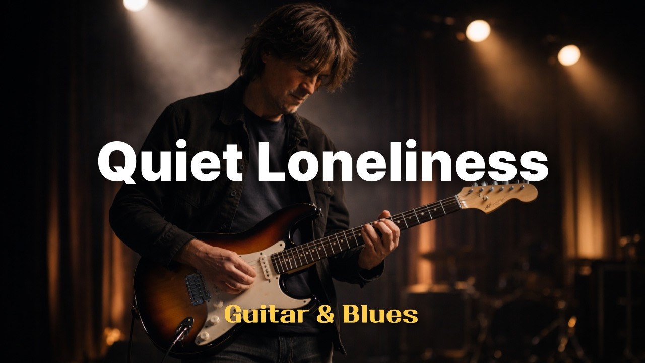 Quiet Loneliness 🎸 | Soft Rock Blues Guitar at Night #skybluemusic #bluesguitar #nightmusic