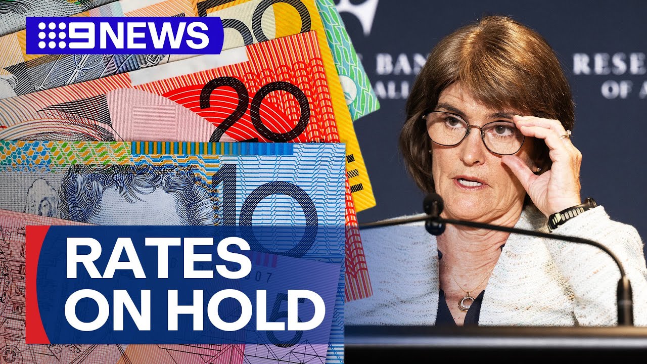 RBA leaves interest rates on hold, providing no relief for homeowners | 9 News Australia
