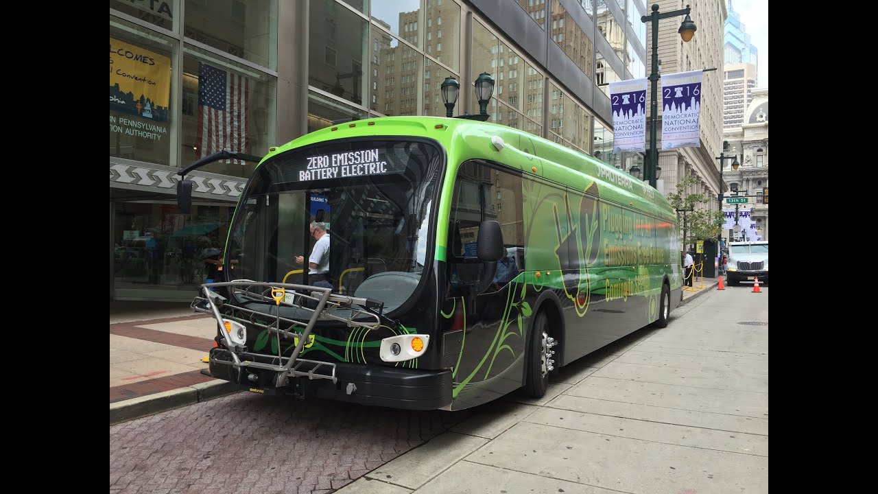 SEPTA HD 60fps EXCLUSIVE: Riding Proterra Catalyst Battery Electric Bus Demo in Center City 7/28/16