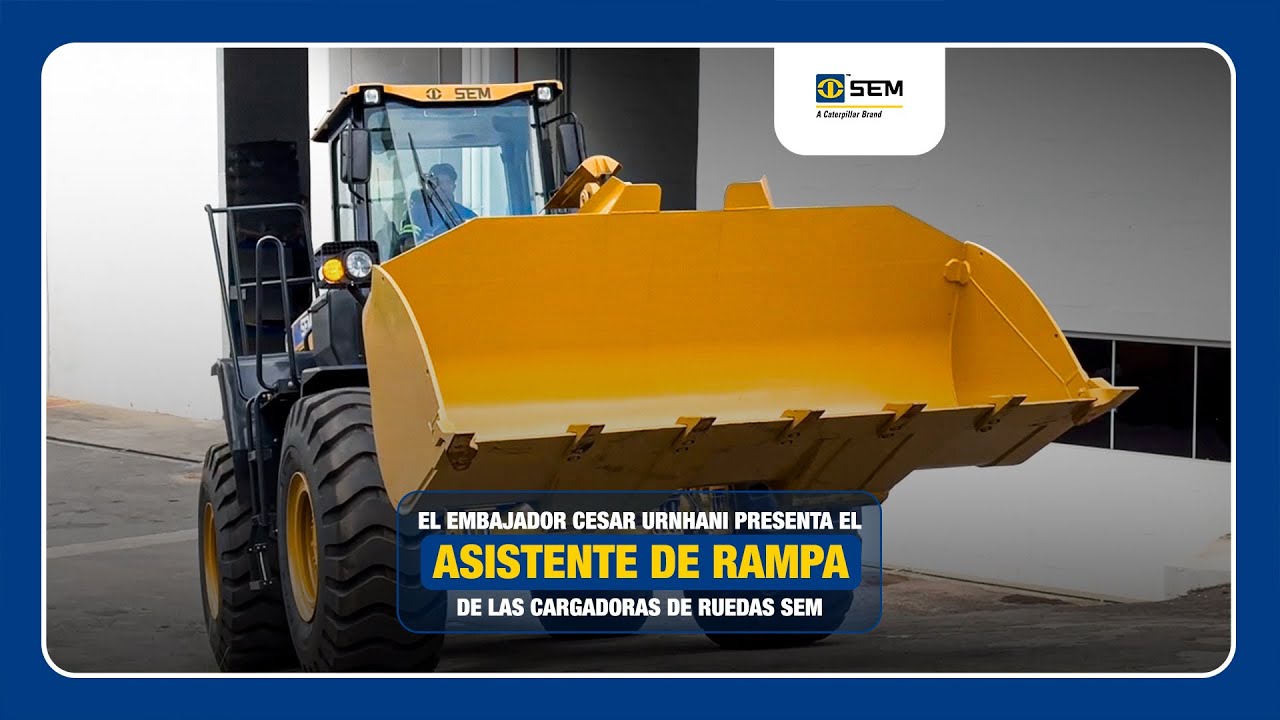 SEM | El embajador Cesar Urnhani presenta el assistente de rampa de las cargadoras de ruedas SEM
