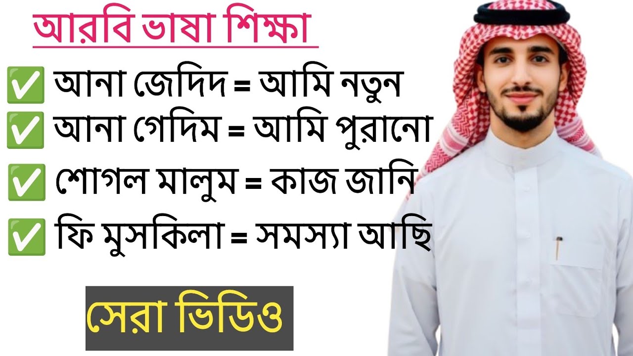 নতুনদের জন্য আরবি ভাষা শেখার পদ্ধতি। How to learn Arabic language for beginners.