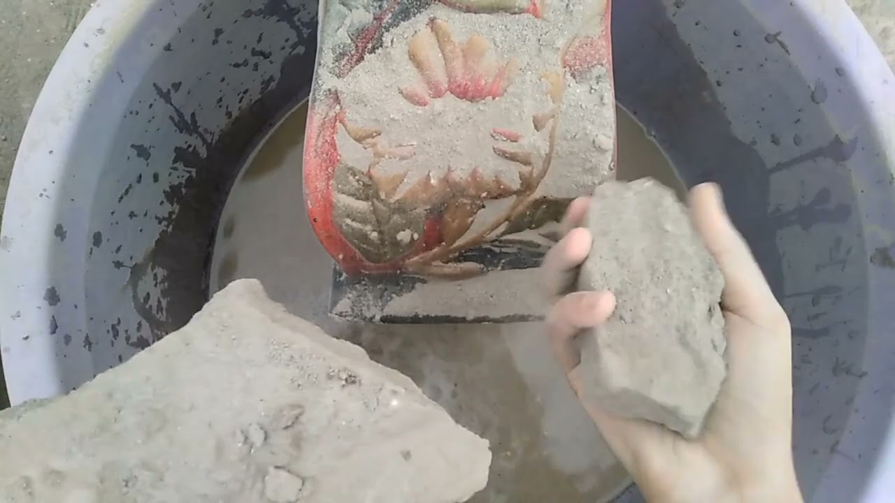 three types of different slabs 🕳crumbling dry 💨💨and in water 💦💦