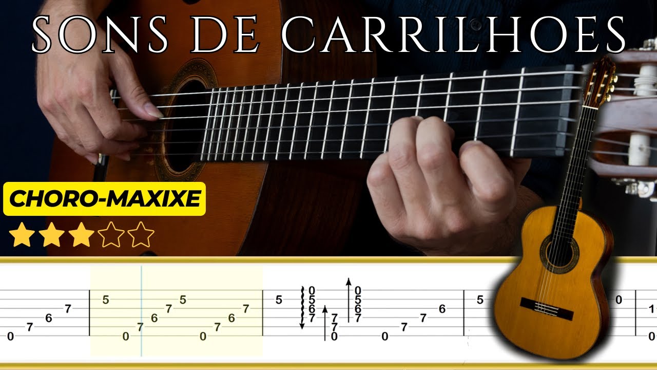 SONS DE CARRILHOES (Choro-Maxixe) 🎸 João Pernambuco || Tutorial para Guitarra Clásica + TABS