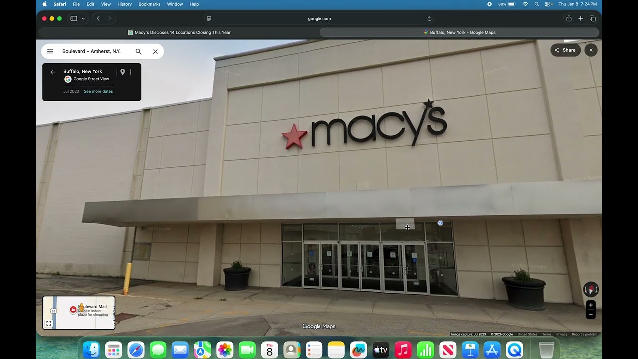 Список закрывающихся магазинов Macy's и общая информация по состоянию на четверг, 8 января 2026 г...