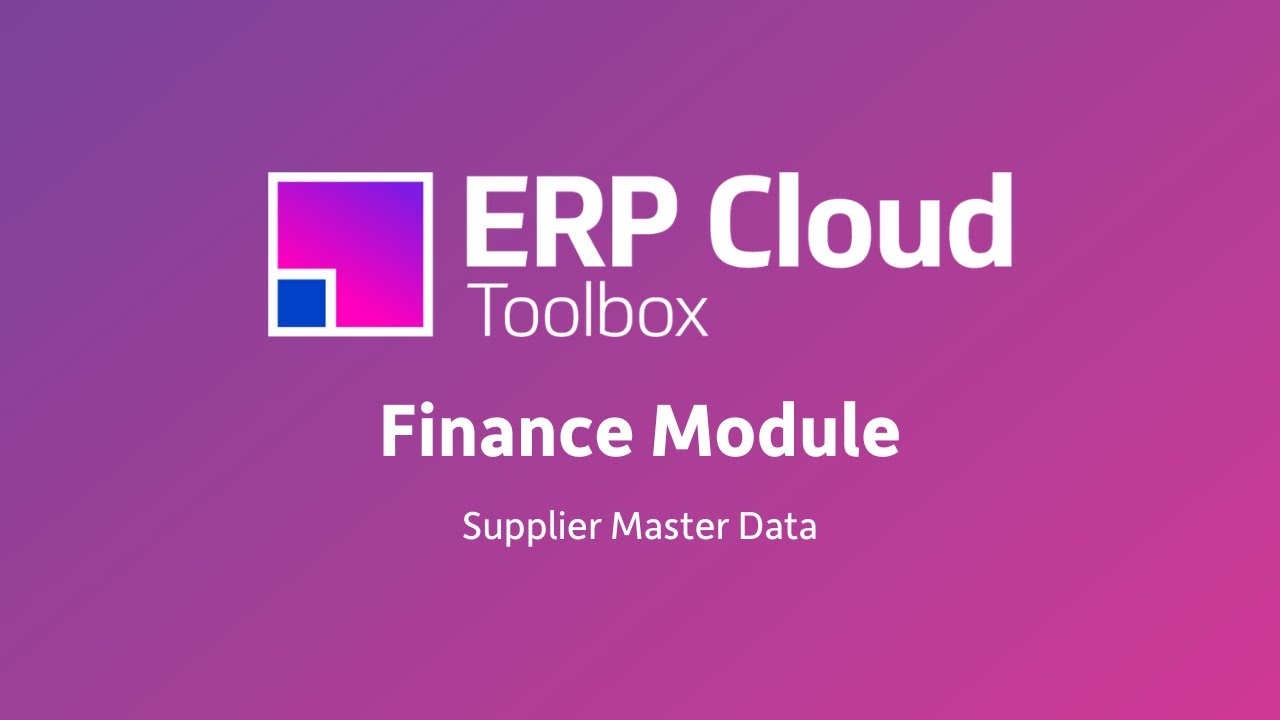 The More4apps ERP Cloud Toolbox Finance Module: Suppliers