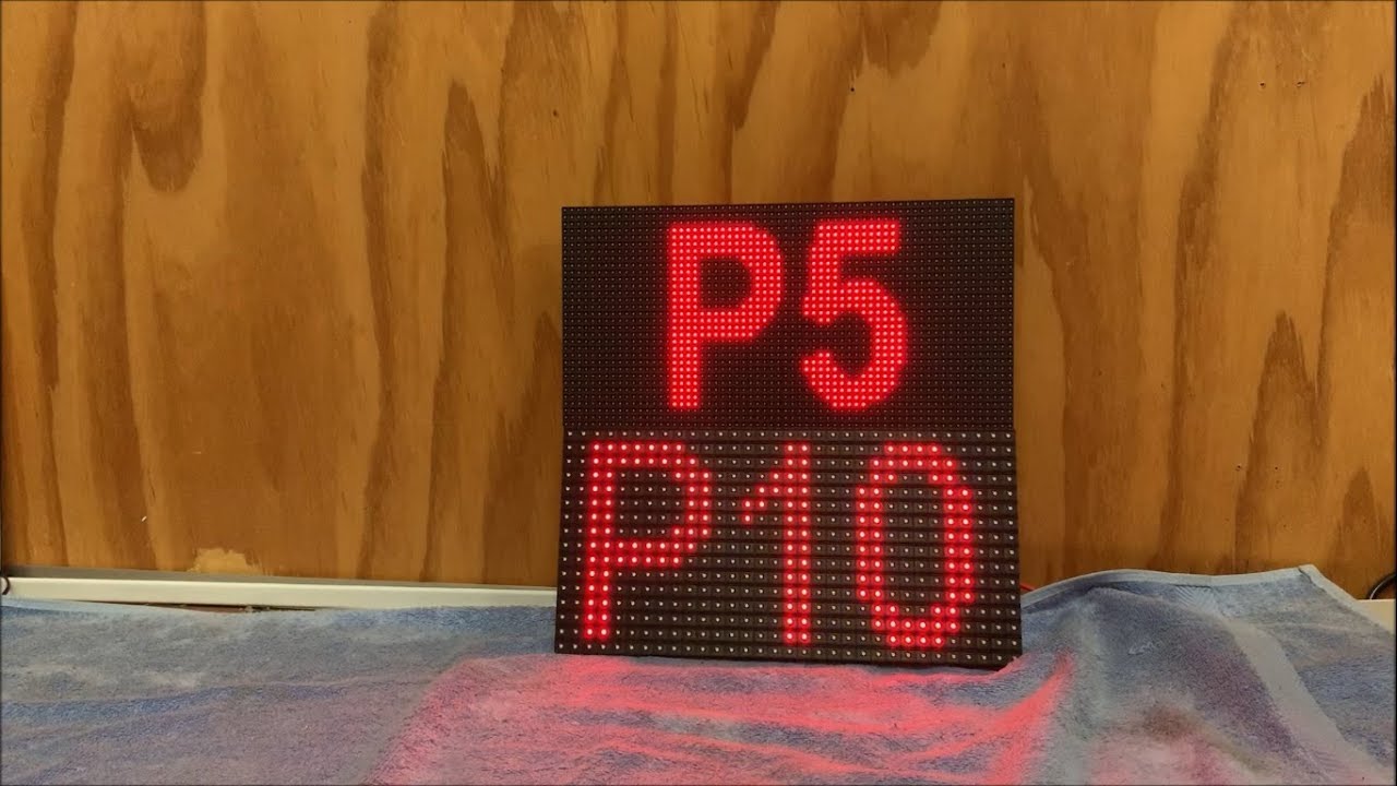 Сравнение RGB LED P5 и P10 &mdash; матрица рождественского светового дисплея / вывеска
