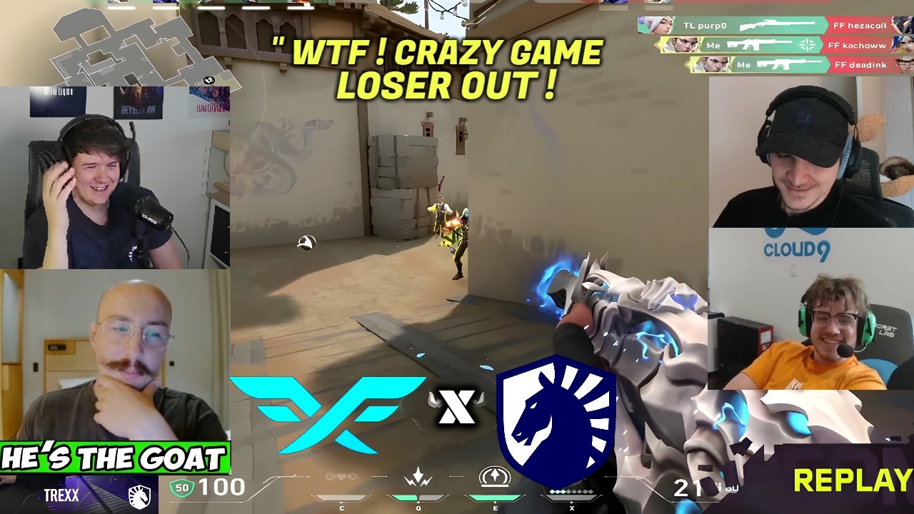 23 Minutes of Streamers React to TL vs FF CRAZY Moments in VCT EMEA Stage 2 Playoffs