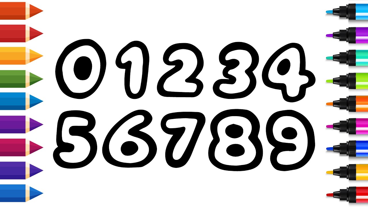 How to Draw a Numbers from 1 to 9 in just minutes | Easy Step by Step