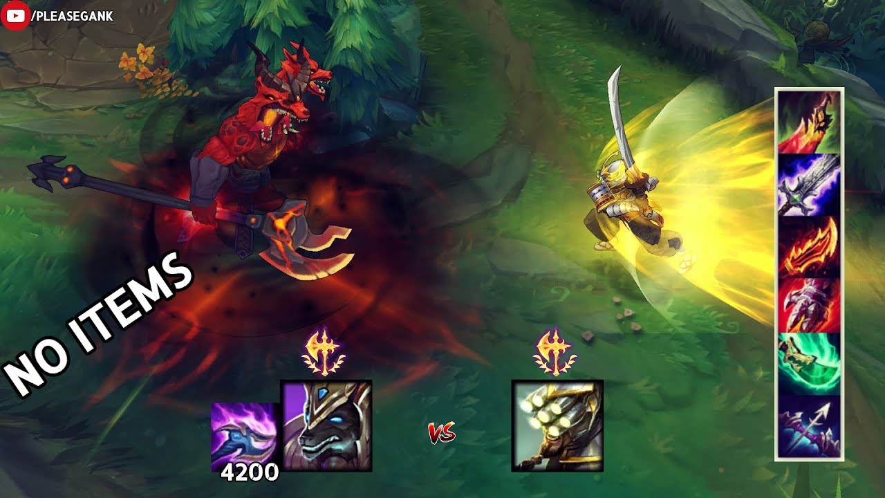 4200+ STACK NO ITEM NASUS vs MASTER YI FULL BUILD FIGHT & Best Moments!