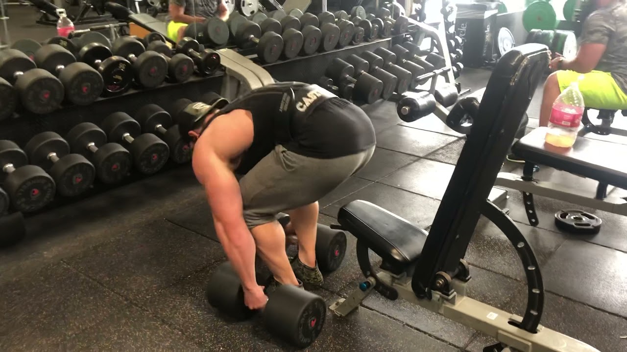 150 Pound Dumbbell Shoulder Press | Brad Castleberry