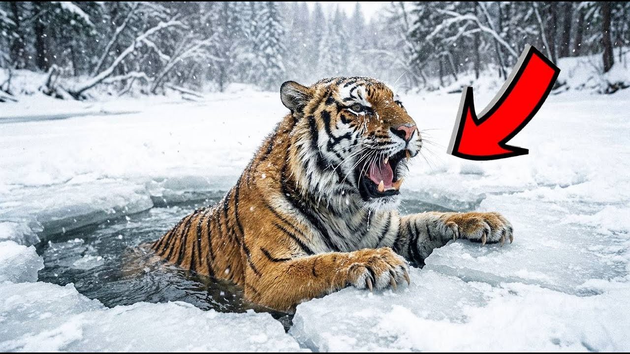Тигр ПЛАКАЛ в проруби при -40° — то, что сделал лесник...