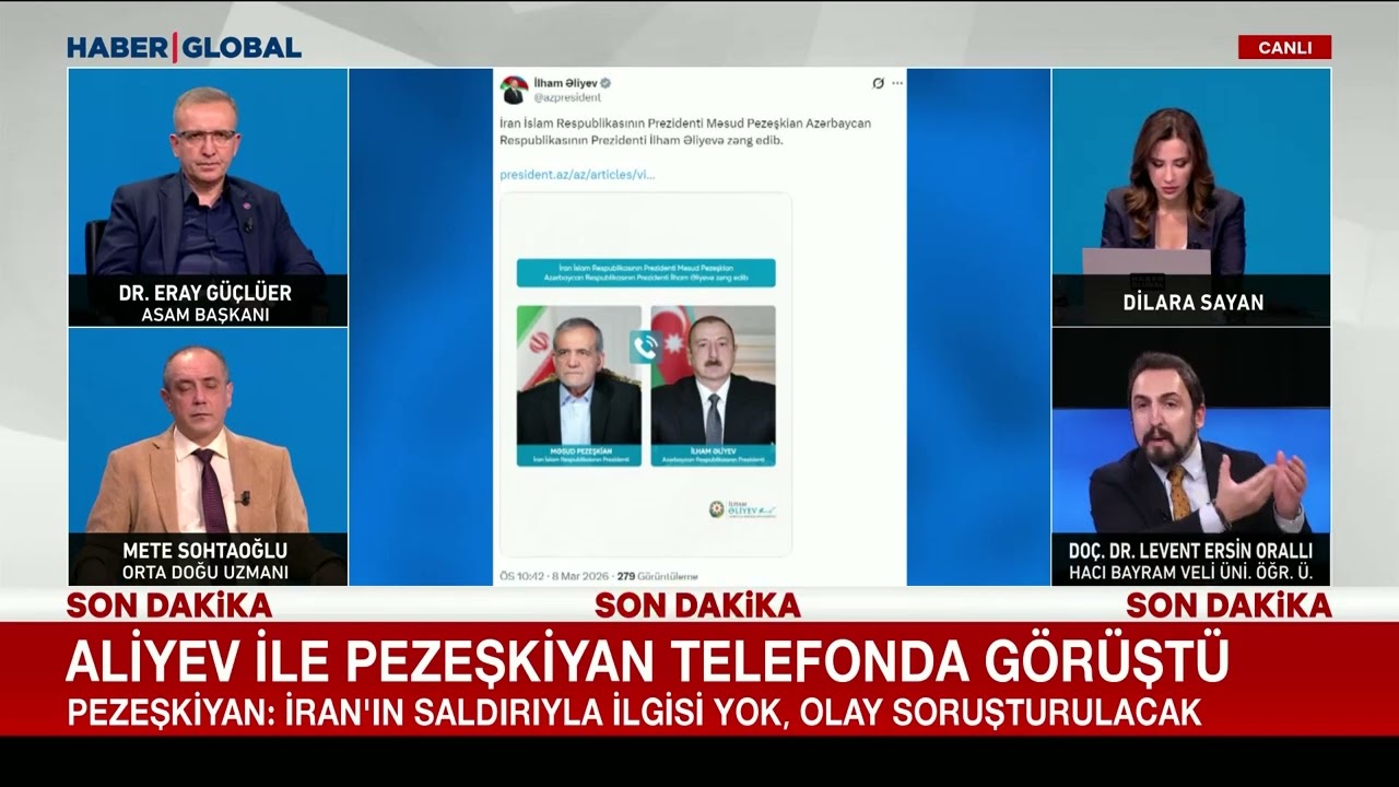 Pezeşkiyan İlham Aliyev'i Aradı! İki Lider Nahçıvan'da Gerçekleştirilen Saldırı Hakkında Görüştü