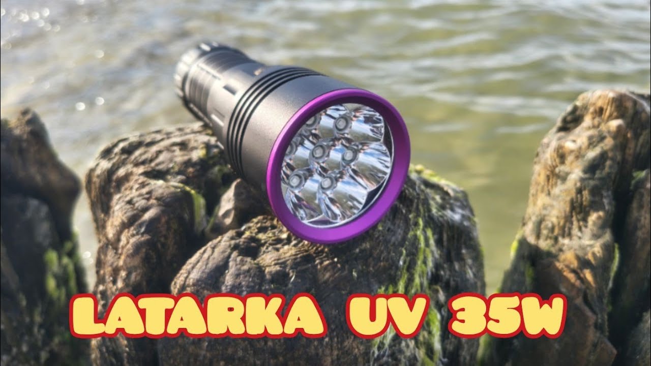 Najmocniejsza latarka UV 35W #bursztyn #uv Poszukiwanie bursztynu