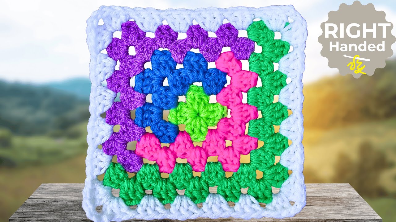 Easy Crochet Stacking A-Frame Granny Square Tutorial for Beginners