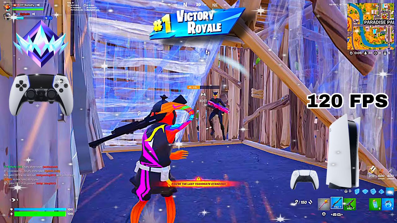 Fortnite Unreal Ranked Reload on PS5 | Controller Gameplay | 120 FPS