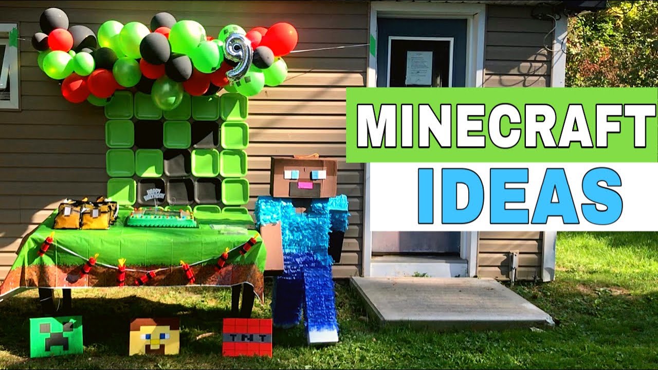 Fiesta de MINECRAFT ideas FÁCILES | Cumpleaños de Santi #9|🎉 MINECRAFT BIRTHDAY