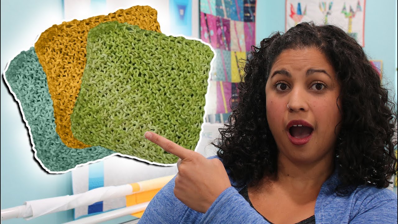 Knitting a Dishcloth or Washcloth- with Crafty Gemini