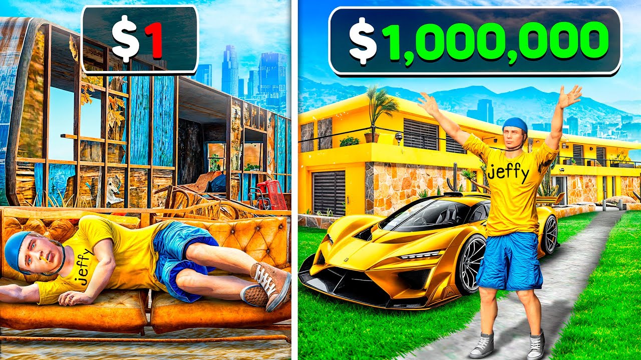 $1 To $1,000,000 HOUSE In GTA 5!