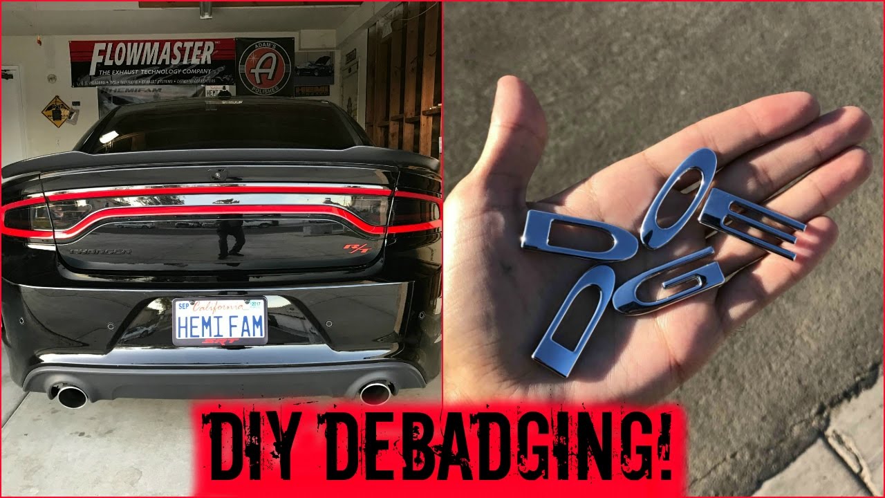 DIY: Debadging The Rear Dodge Emblems On My Scat Pack Charger! ✔️