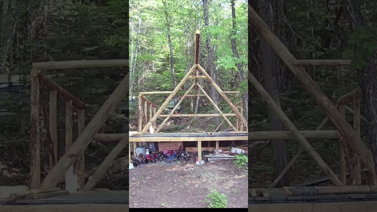 Solo DIY Canvas Tent Frame from Trees