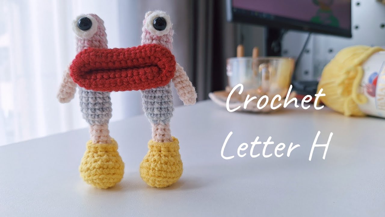 Cách móc chữ H ngộ nghĩnh/ how to crochet letter H/ móc chữ bằng len