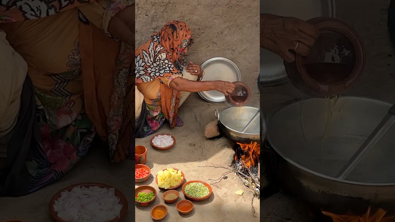 Aloo Phaliyan Recipe in Traditional Village Style | Village Cooking by Ama Jaan Green Beans Stir-Fry