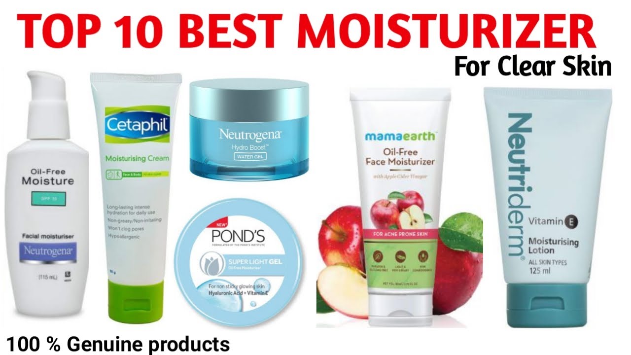 Top 10 Best Moisturizer For Clear Glowing Skin | Best Moisturizer With Price