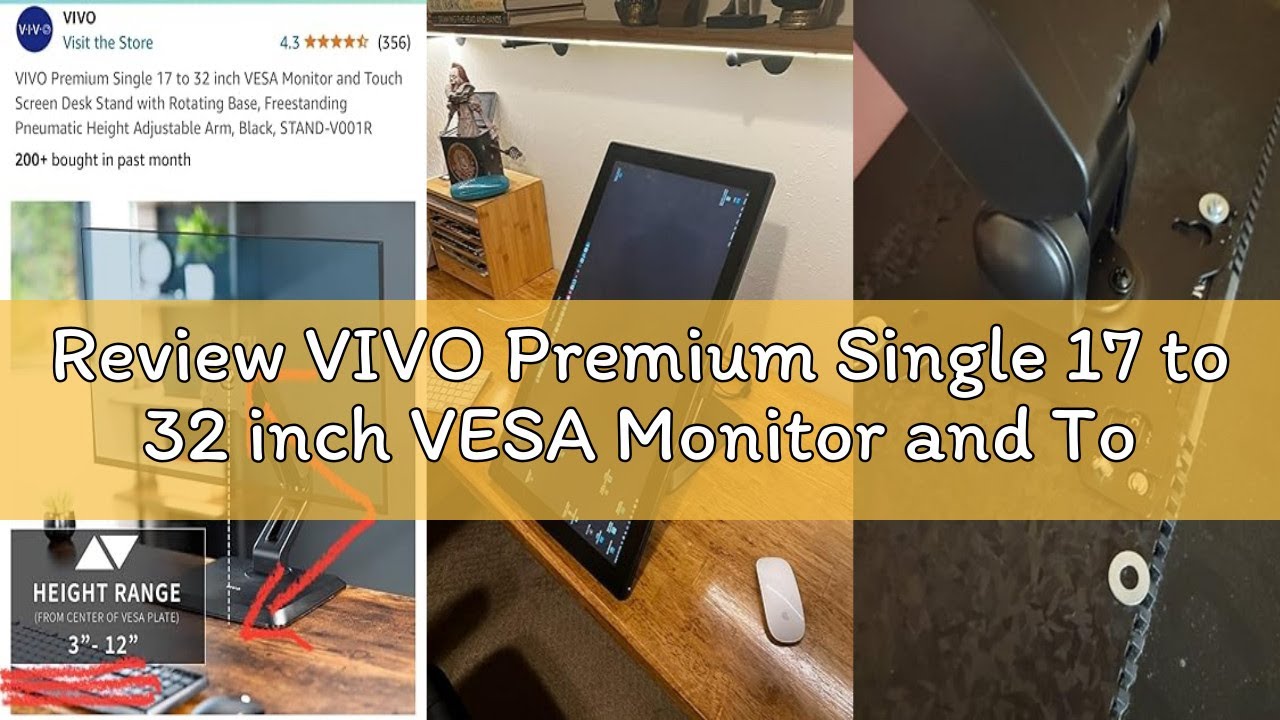 Review VIVO Premium Single 17 to 32 inch VESA Monitor and Touch Screen Desk Stand with Rotating Base