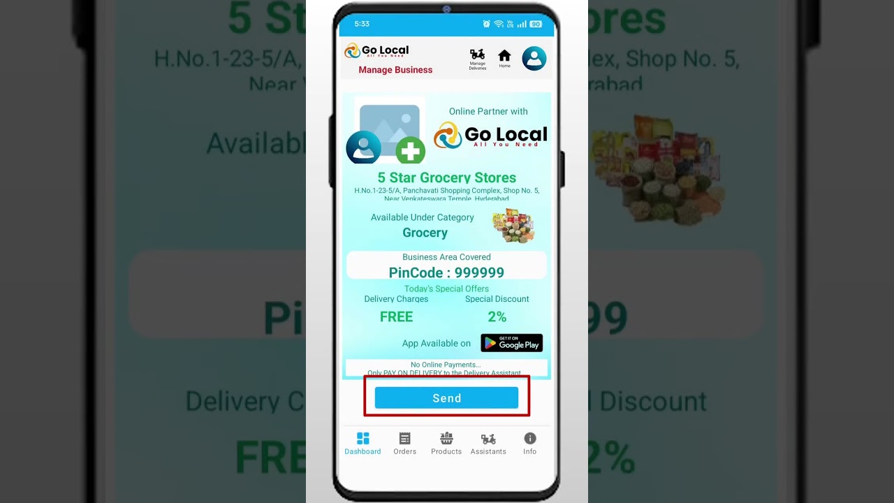 Business DashBoard in GoLocal (2/7)