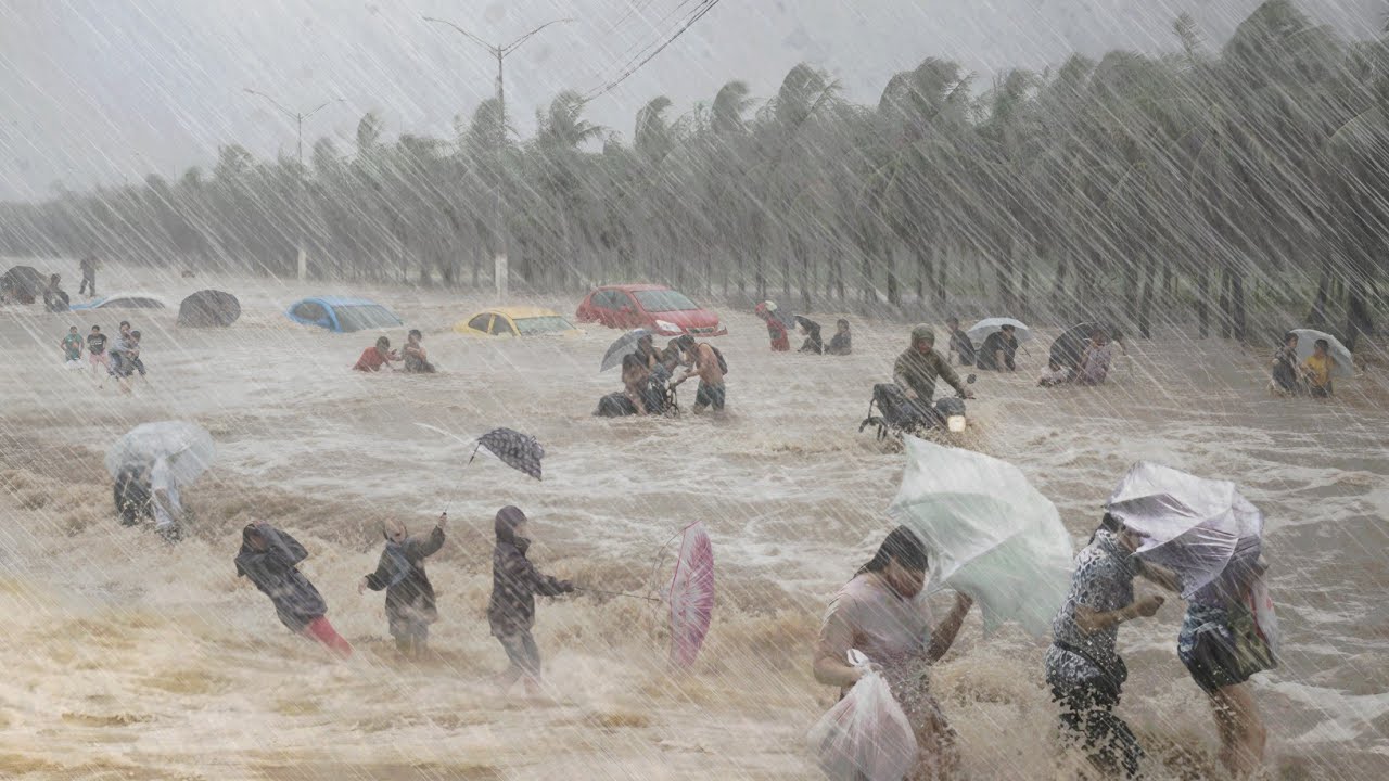 Indonesia is Destroyed! Giant Rainstorm and Monster Floods Submerged Village in Asia