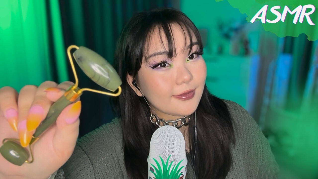 [ASMR]🍀только ЗЕЛЁНЫМИ триггерами🐍Отдых для глаз и крепкий сон обеспечены