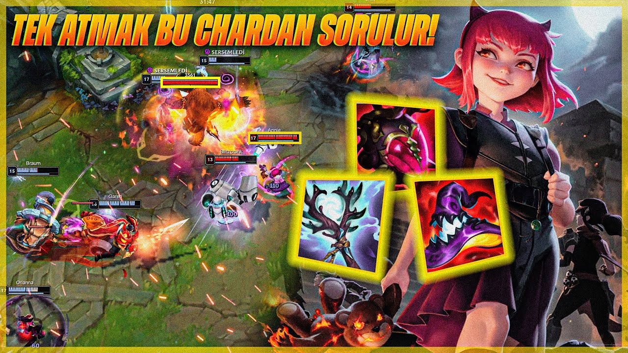 SADECE R BAS TEK BAŞINA TEAMFİGHT KAZAN! | Annie vs. Orianna