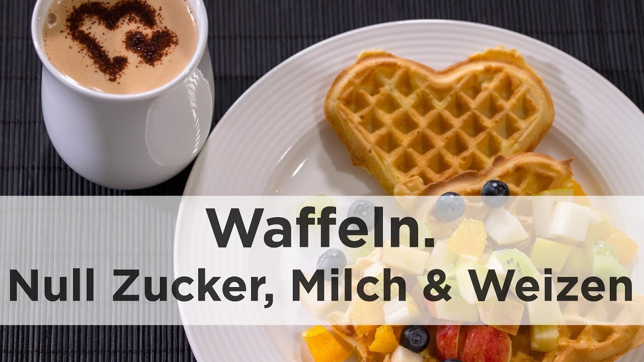 Waffeln ohne Zucker, Milch und Weizen