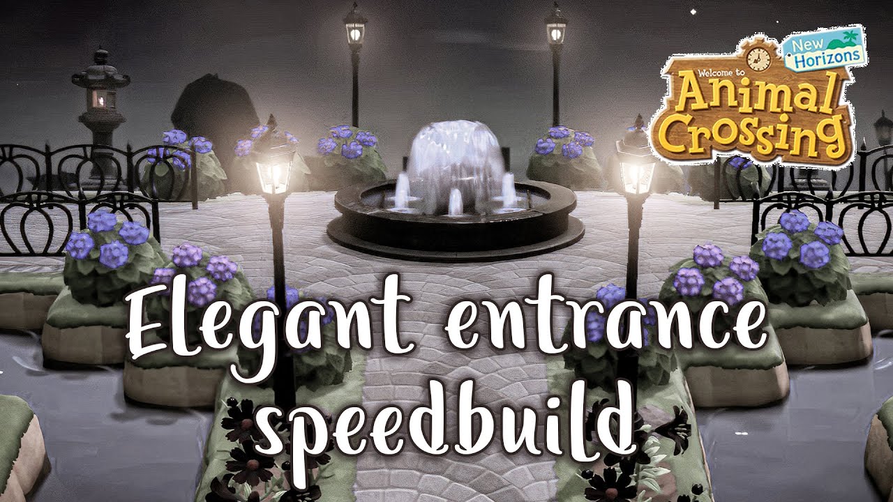 Ripped my entrance apart so I could use the spooky fence | Speedbuild | Animal Crossing New Horizons