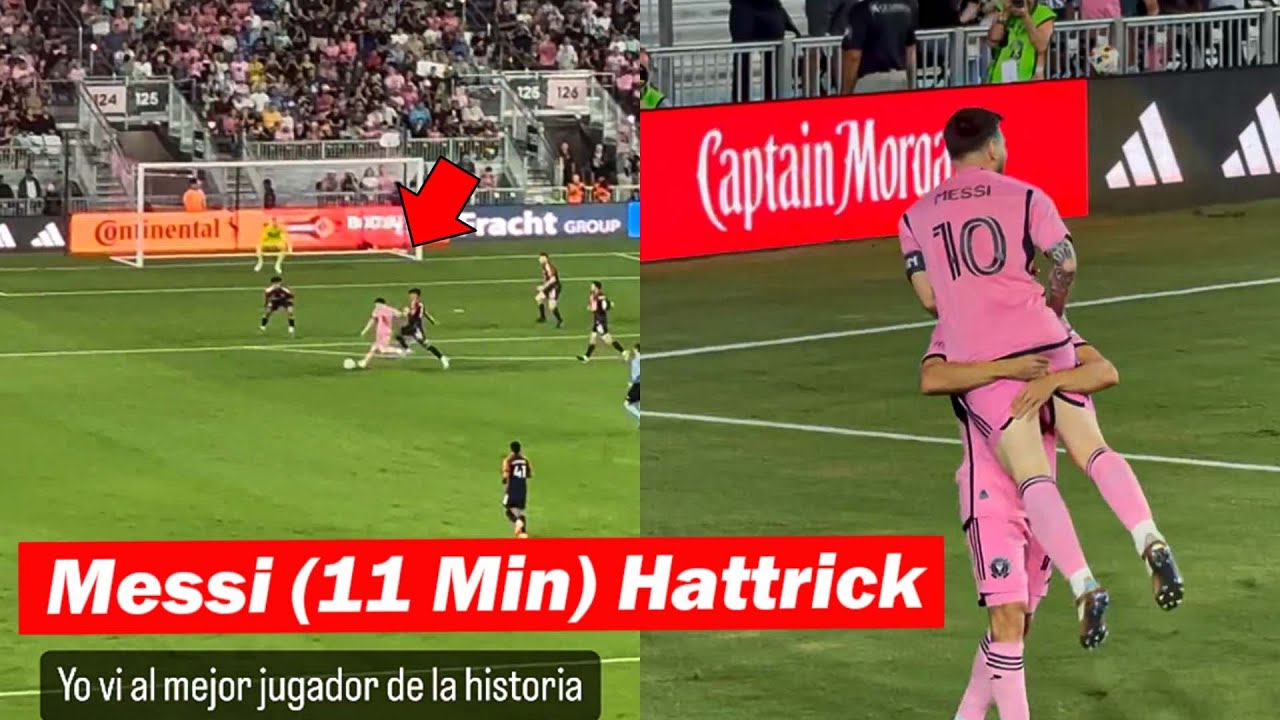 Inter Miami Fans Reactions to Messi Hattrick vs New England