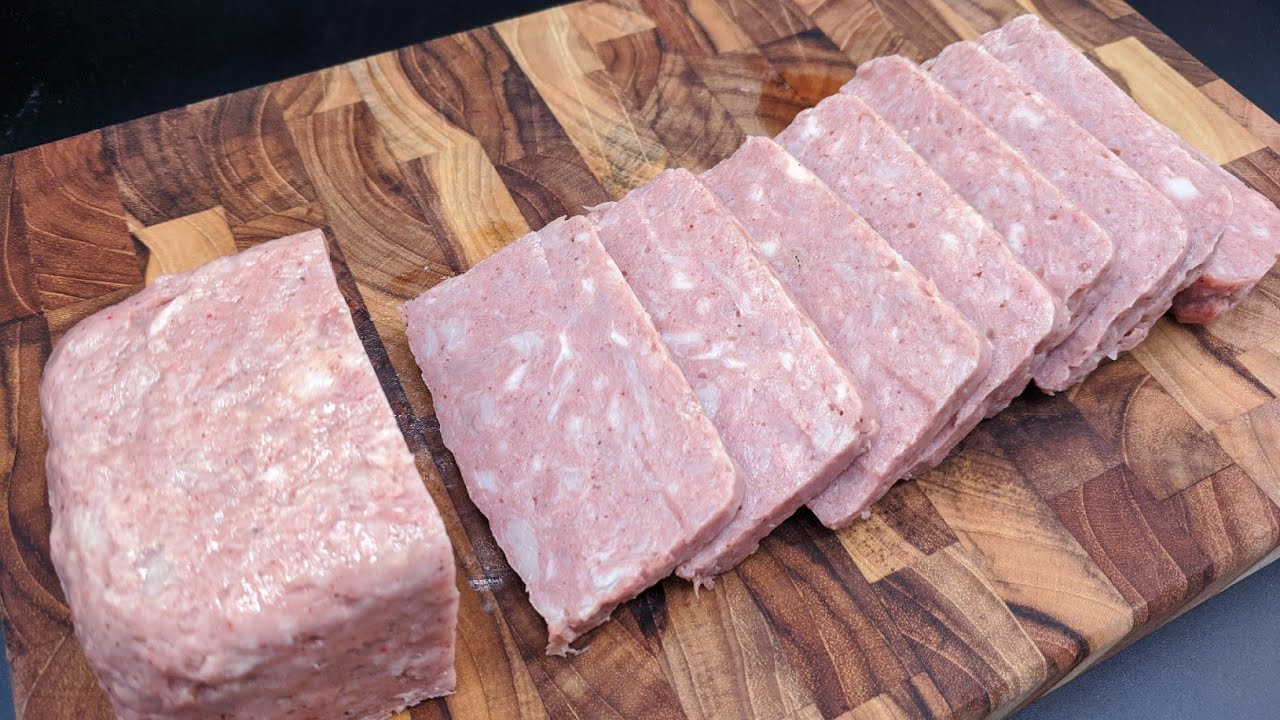 DIY Spam (Eng Sub)自制午餐肉 比外面買的更健康好吃 Homemade Pork Luncheon Meat