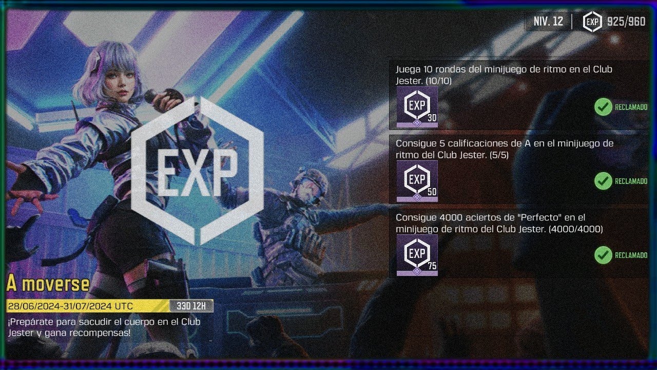 CALL OF DUTY MOBILE ✅A MOVERSE✅ Misión ESPECIAL.💥 Minijuego de RITMO del CLUB JESTER💯
