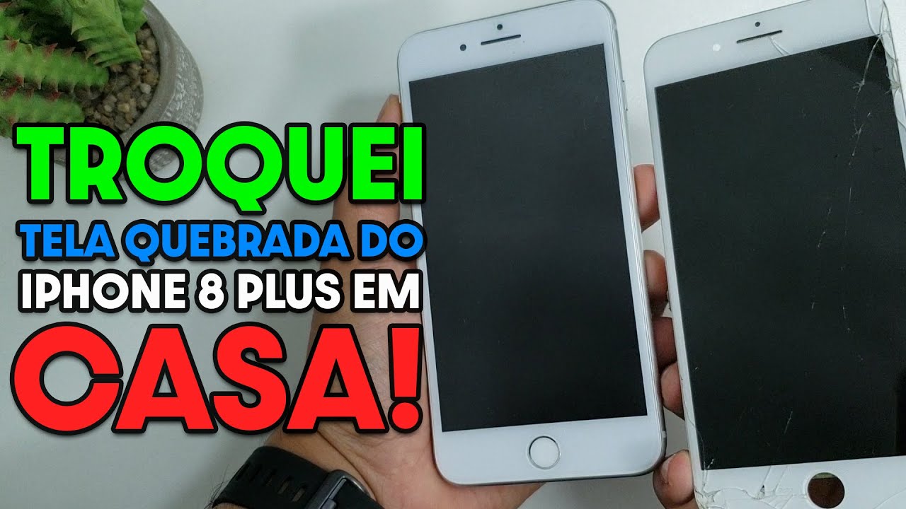 Troquei a tela do iPhone 8 Plus! Mas... Como trocar tela iPhone.