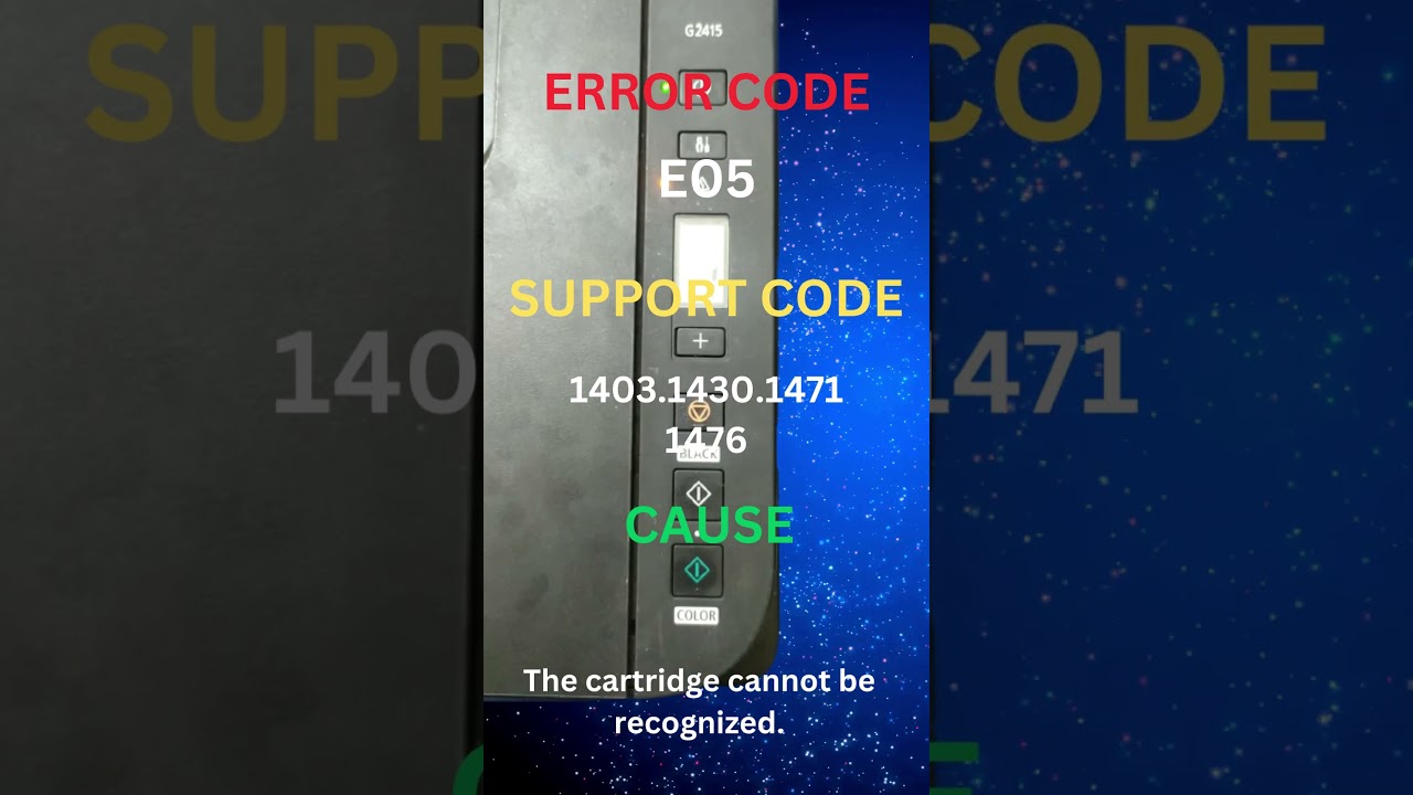 E05 | Canon pixma printer error codes and causes #printertroubleshooting  #canon #pixma #printer