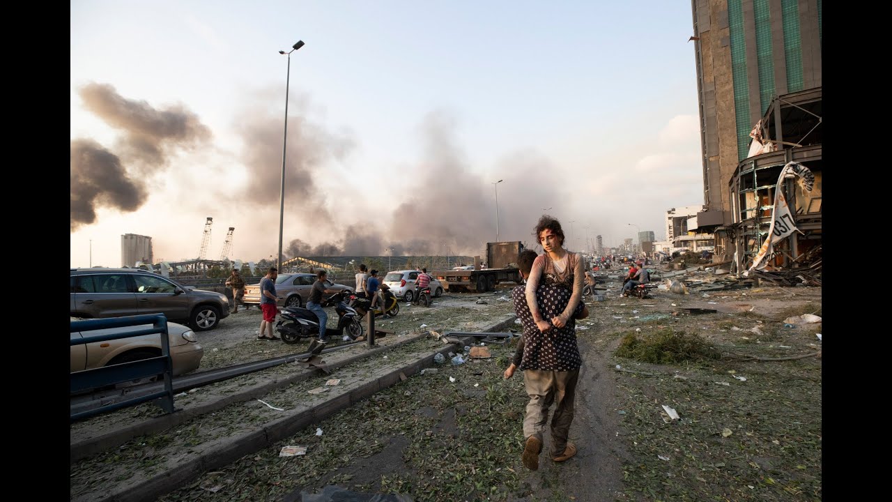 A Horrific aftermath Video of a massive explosion in Beirut, Lebanon, killing 70+, injured hundreds.