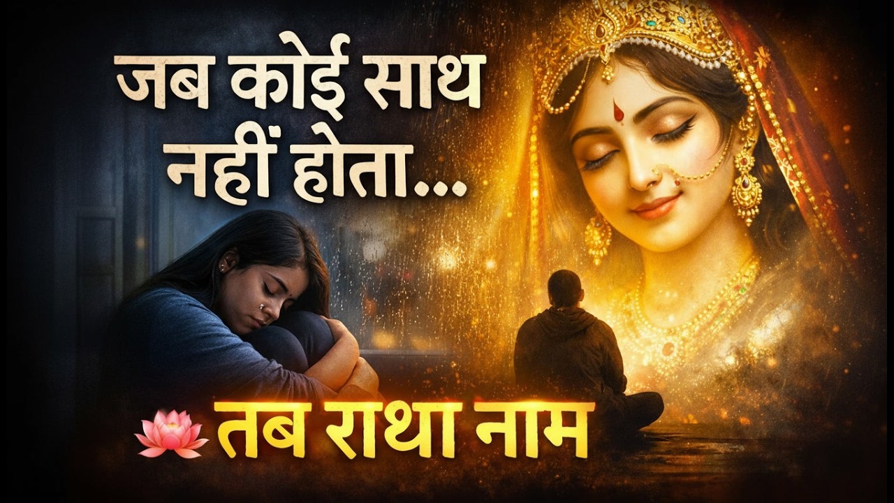 जब कोई साथ नहीं होता… तब राधा नाम 🙏