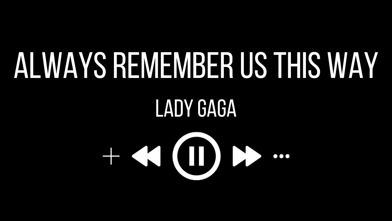 Lady Gaga - Always Remember Us This Way (karaoke)