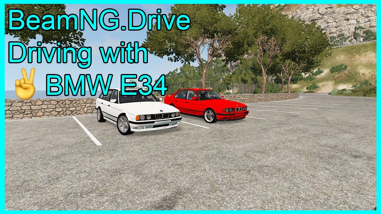 BeamNG.Drive Driving with two BMW E34's - Logitech G29