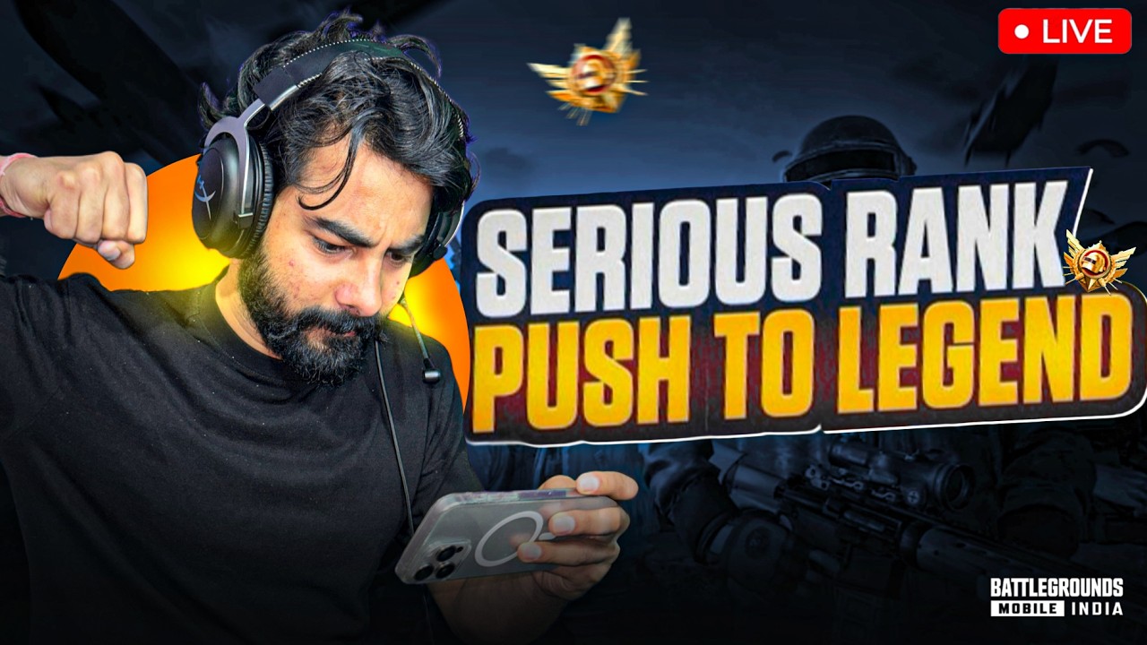 SERIOUS 😈 RANK PUSH TO LEGEND 🔴 BGMI LIVESTREAM | ASHWANI GAMER