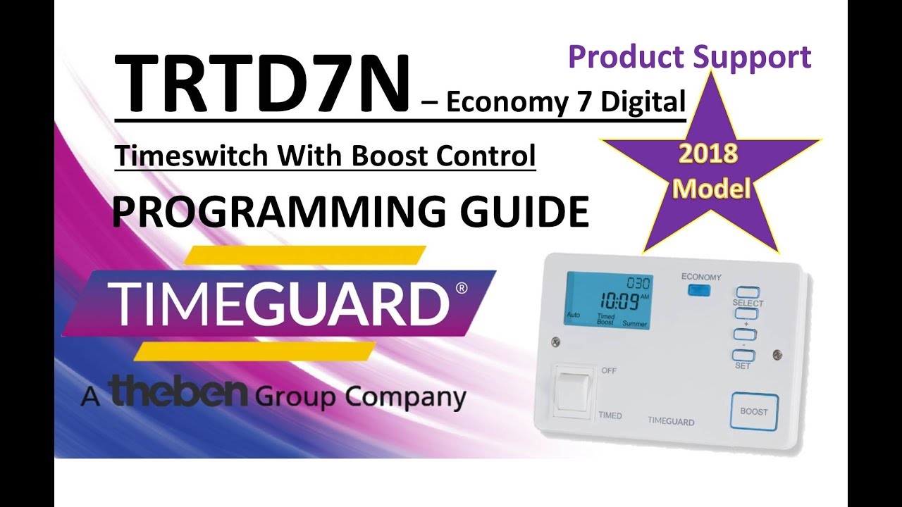 Timeguard TRTD7N Programming Instructions (2018 Model)