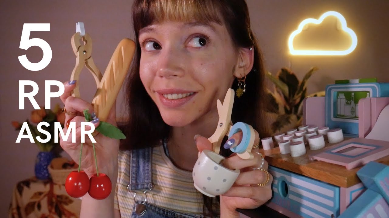 ASMR | 5 roleplays en bois : dentiste, boulangère, coiffeuse, barista, caissière