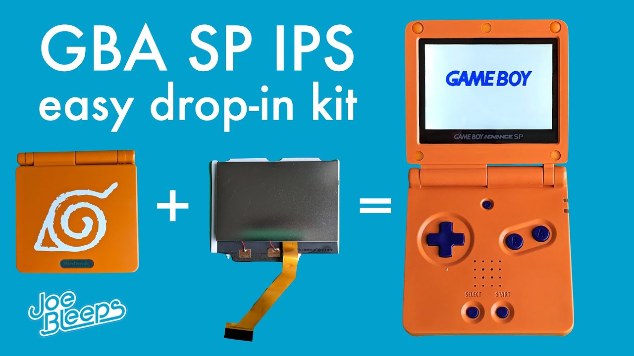 Обзор и руководство по установке ламинированного IPS-дисплея для Game Boy Advance SP 2023 года от...