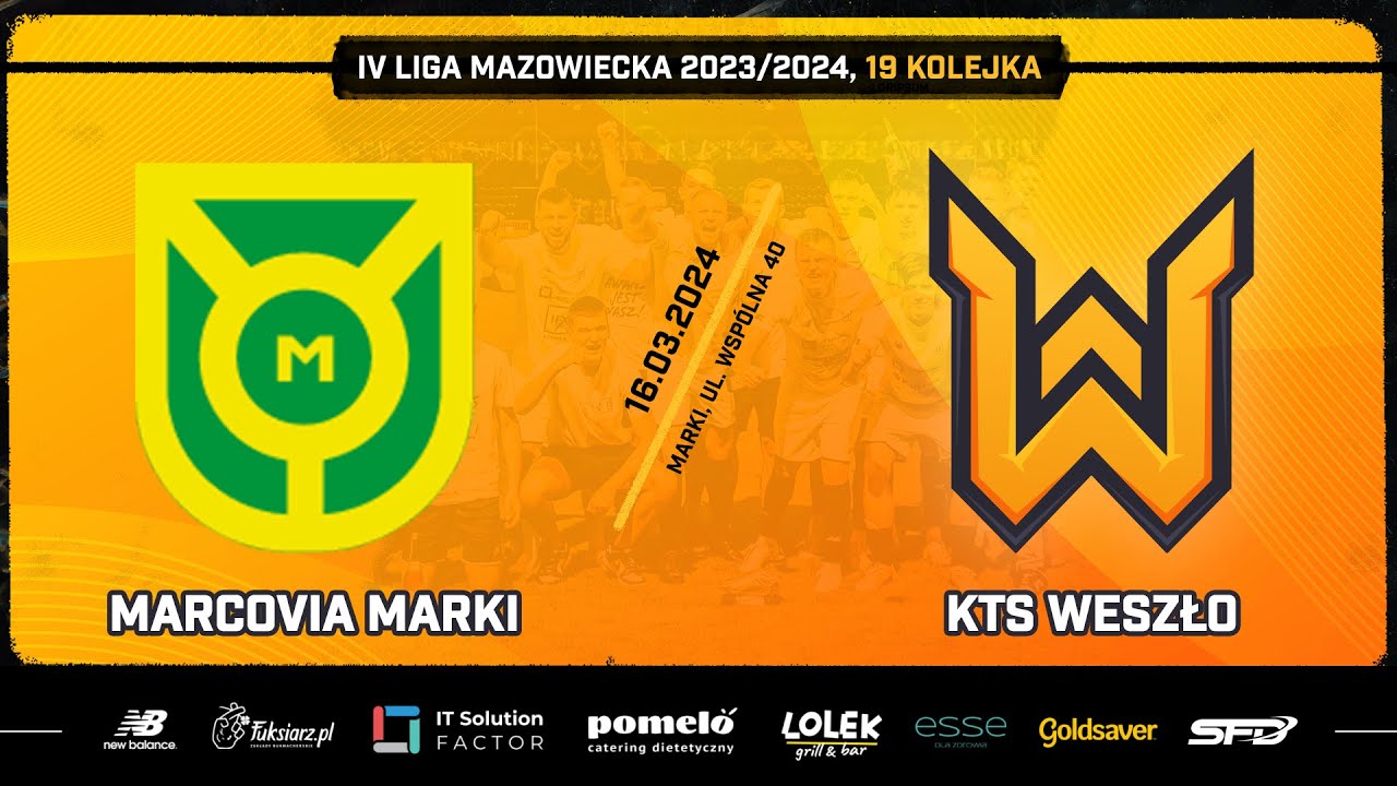 MARCOVIA MARKI - KTS WESZŁO. MECZ 19 KOLEJKI IV LIGI MAZOWIECKIEJ