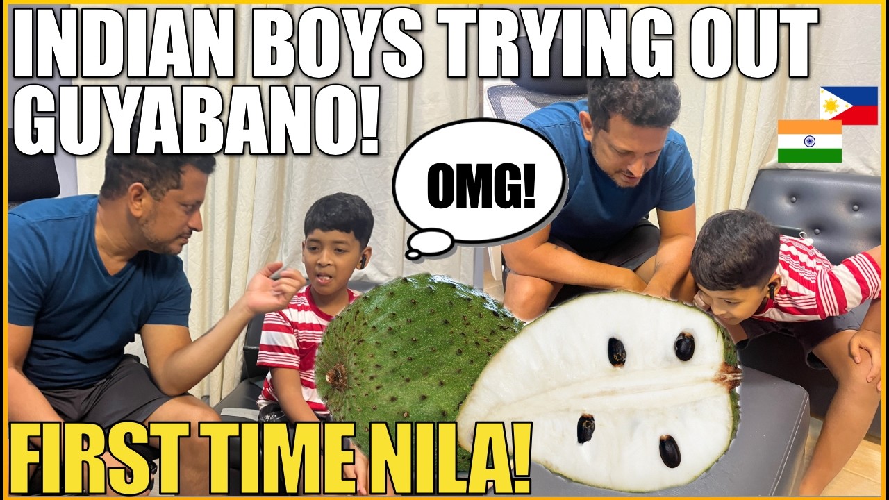 MY INDIAN BOYS TRYING OUT GUYABANO FRUIT! FIRST TIME NILA! NAGUSTOHAN BA?