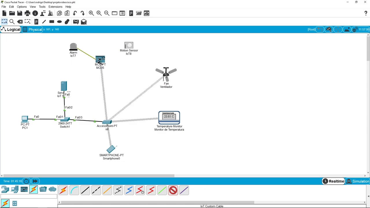 IoT - Cisco Packet Tracer -  Parte 1